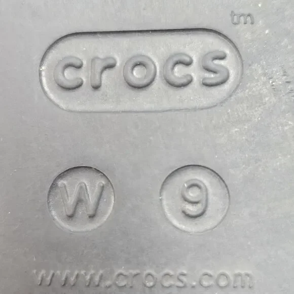 Crocs Sandals Women 9 Sanrah Beveled Circle Wedge Blue Comfort Summer Slides - Picture 12 of 12